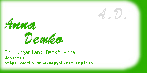 anna demko business card